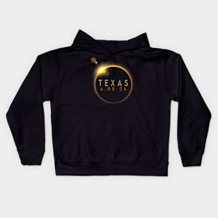 Total Solar Eclipse 2024 Totality Texas Kids Hoodie